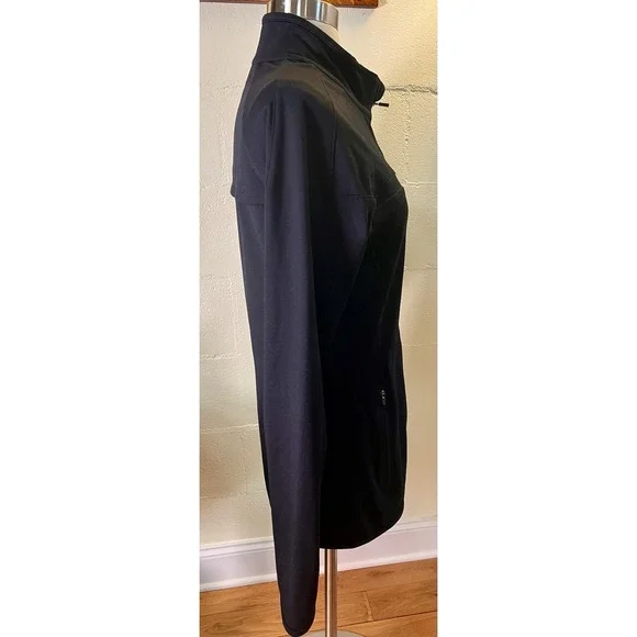 Fabletics Jacket Women M Black Full Zip Vent Pockets Athletic Performance Pocket - Picture 5 of 8